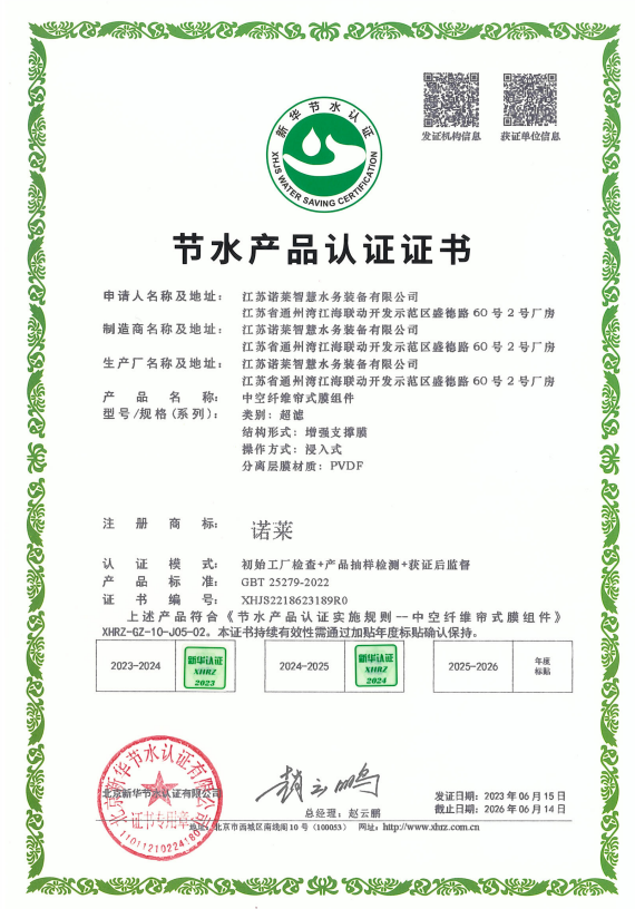 Water-Saving Product Certification Certificate-2